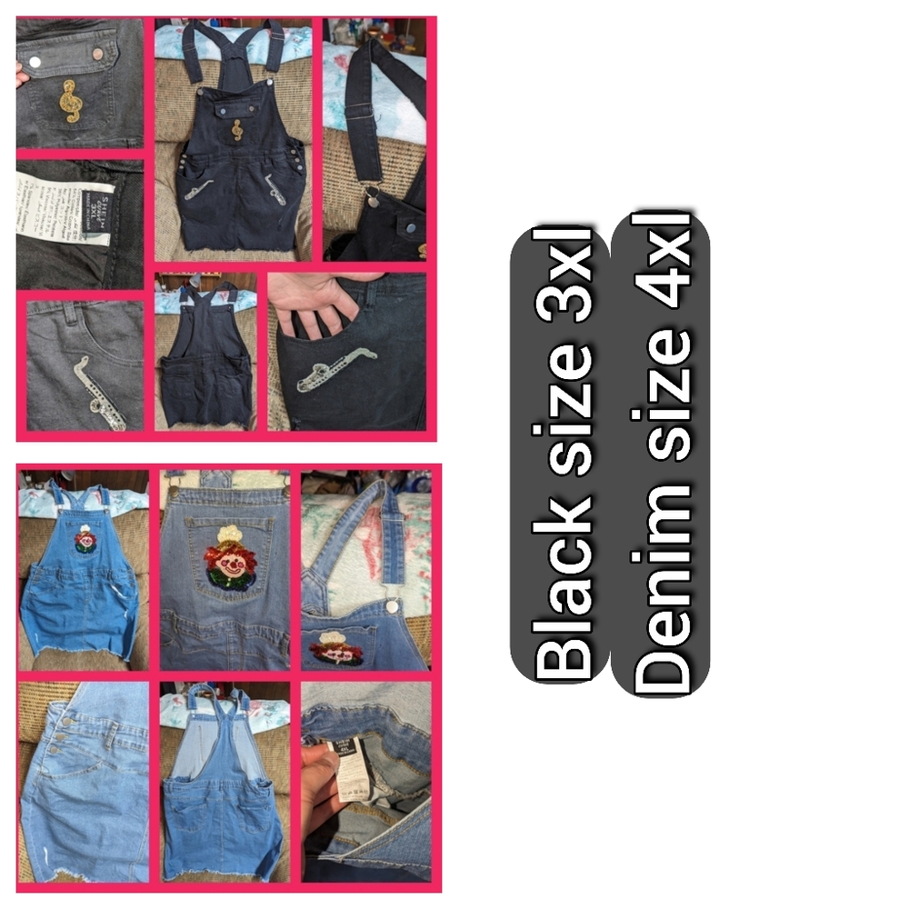 Shein stretch denim coverall dress Bundle